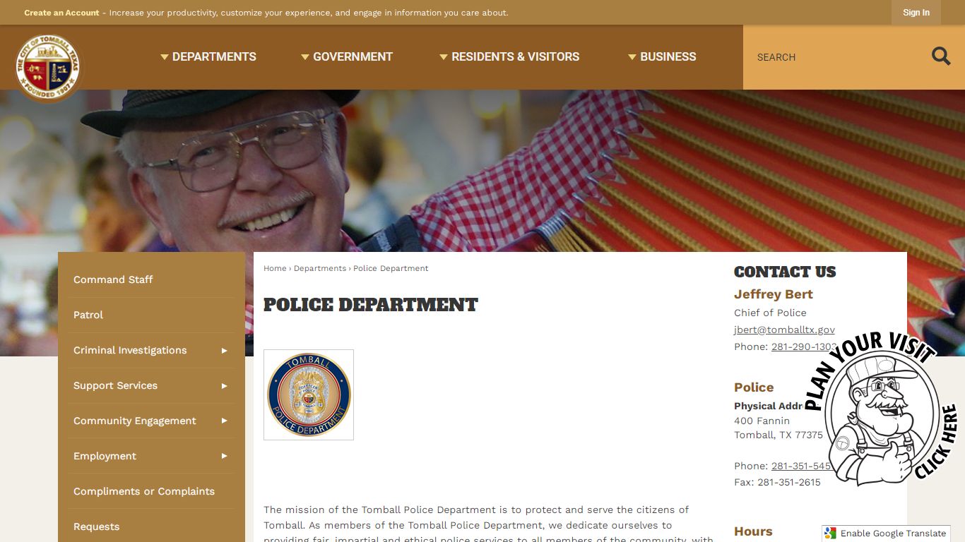 Police Department | Tomball, TX - Official Website