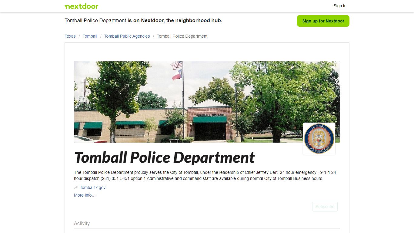 Tomball Police Department - 48 Crime and Safety updates &mdash ...